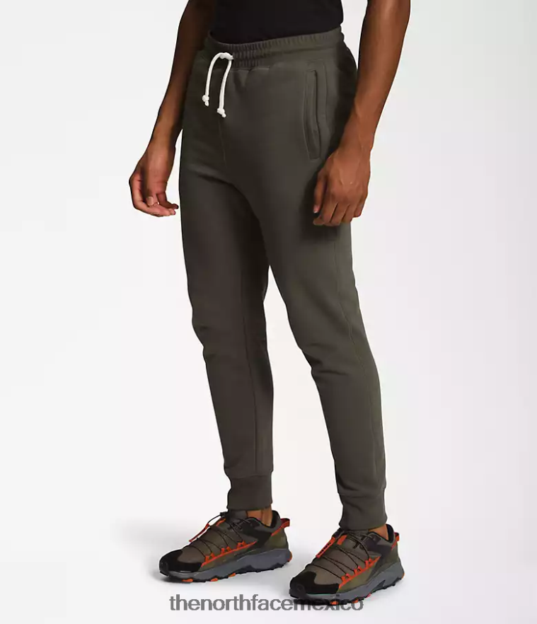 The North Face ropa NFHLJL309 nuevo verde topo hombres joggers con parches Heritage - Image 3
