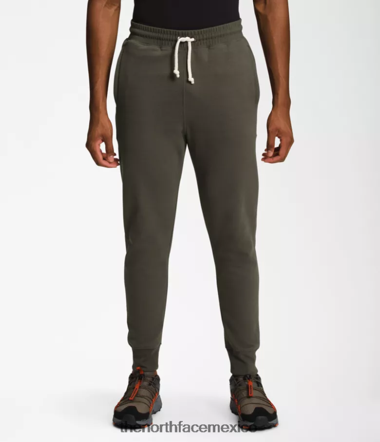 The North Face ropa NFHLJL309 nuevo verde topo hombres joggers con parches Heritage - Image 1