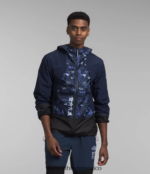 The North Face ropa NFHLJL344 cumbre azul marino naturaleza remix print/cumbre azul marino hombres chaqueta cortavientos trailwear