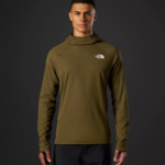 The North Face ropa NFHLJL348 oliva militar hombres sudadera con capucha de la serie summit Futurefleece lt