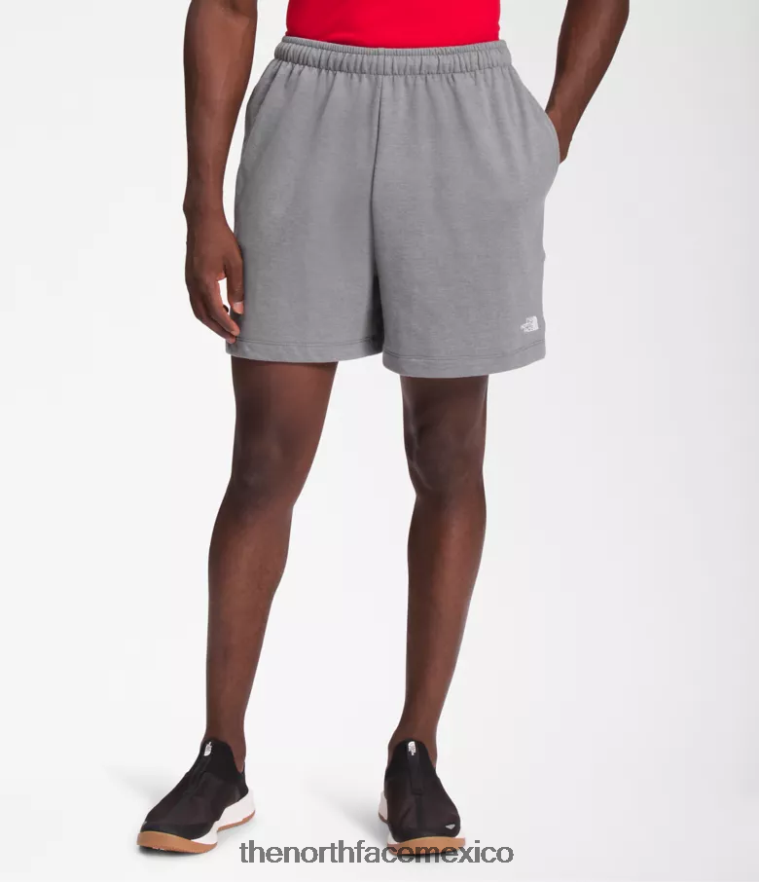 The North Face ropa NFHLJL359 tnf gris medio jaspeado hombres shorts de lana con logo sencillo - Image 1