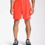 The North Face ropa NFHLJL360 naranja retra hombres shorts de lana con logo sencillo
