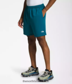 The North Face ropa NFHLJL362 corales azules hombres shorts de lana con logo sencillo - Image 3