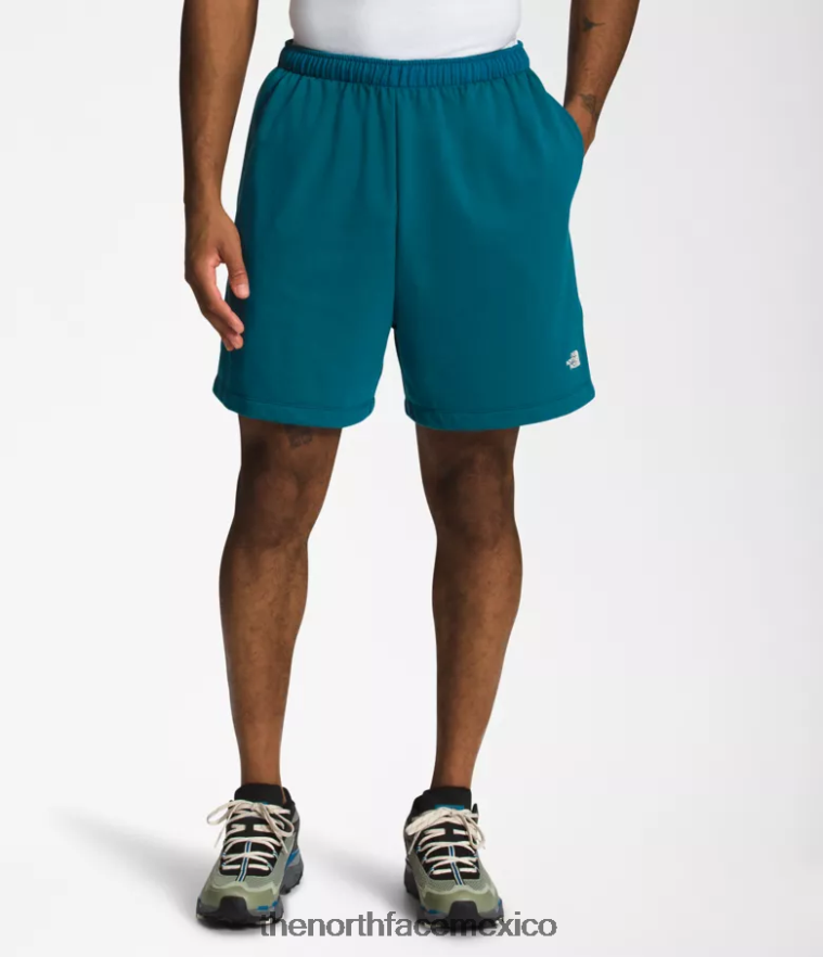 The North Face ropa NFHLJL362 corales azules hombres shorts de lana con logo sencillo - Image 1