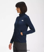 The North Face ropa NFHLJL378 azul marino cumbre jaspeado oscuro mujer Canyonlands con cremallera completa - Image 3