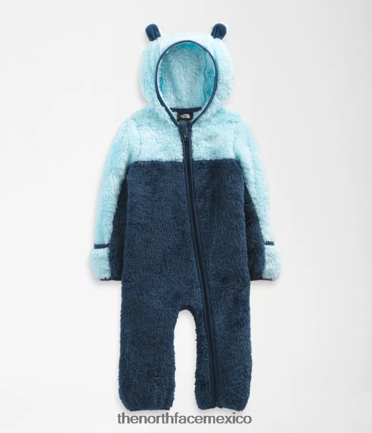 The North Face ropa NFHLJL401 azul sombreado bebé oso de una sola pieza - Image 1