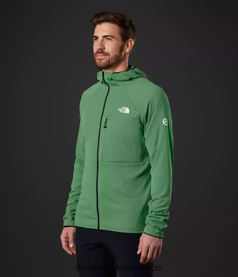 The North Face ropa NFHLJL407 verde hierba intenso hombres Summit Series Futurefleece sudadera con capucha y cremallera completa - Image 3