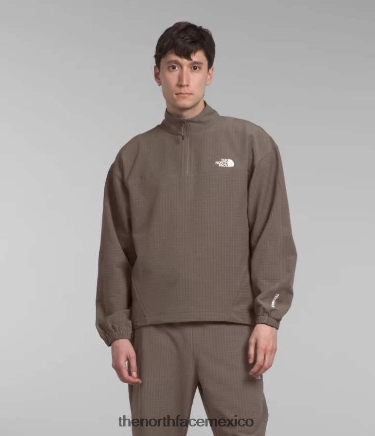 The North Face ropa NFHLJL414 halcón marrón hombres cuadrícula de tekware -zip - Image 1