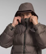 The North Face ropa NFHLJL470 halcón marrón hombres chaqueta retro nuptse 1996 - Image 6