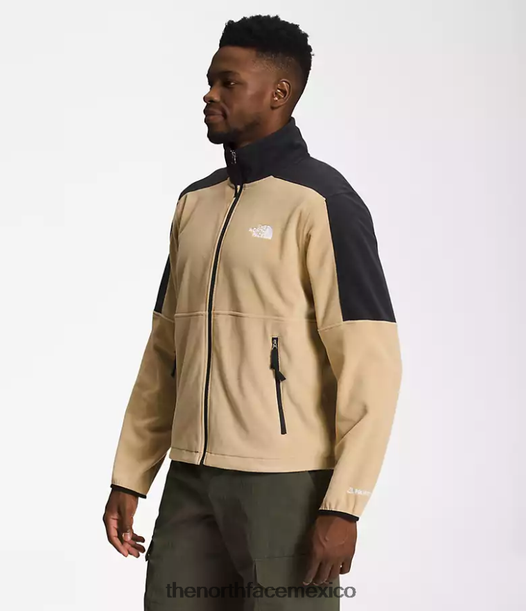 The North Face ropa NFHLJL483 caqui piedra/tnf negro hombres tnf polartec 100 cremallera completa - Image 3