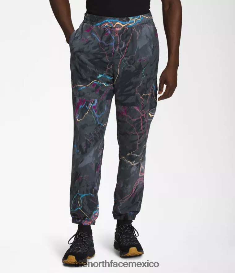The North Face ropa NFHLJL487 impresión tnf black trail resplandor hombres pantalones fáciles de nailon tnf - Image 1