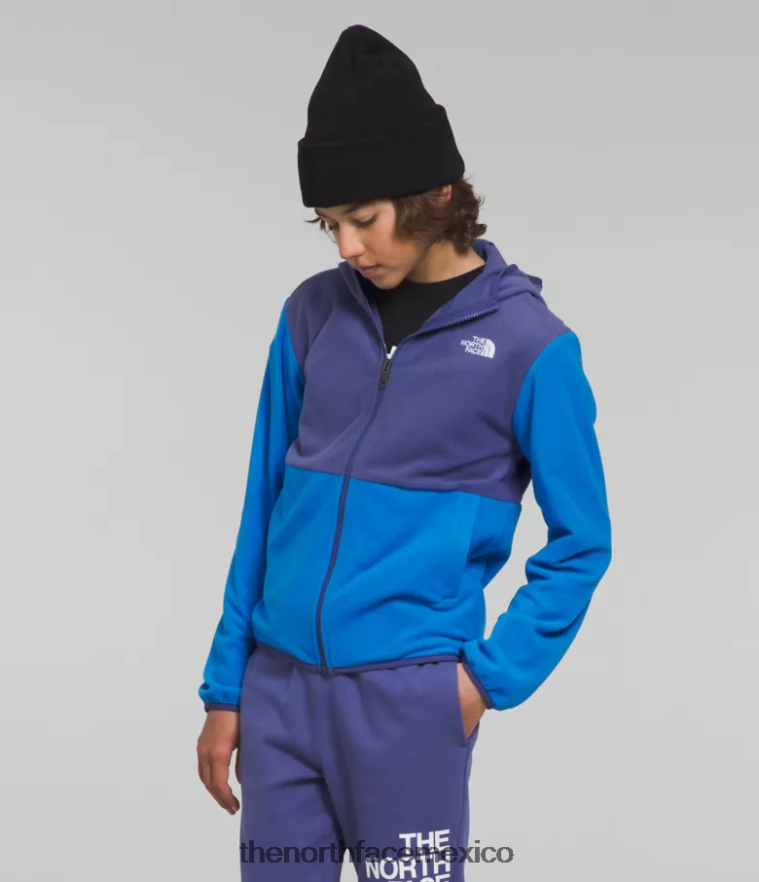 The North Face ropa NFHLJL521 azul optico niños chaqueta con capucha y cierre completo Glacier - Image 1