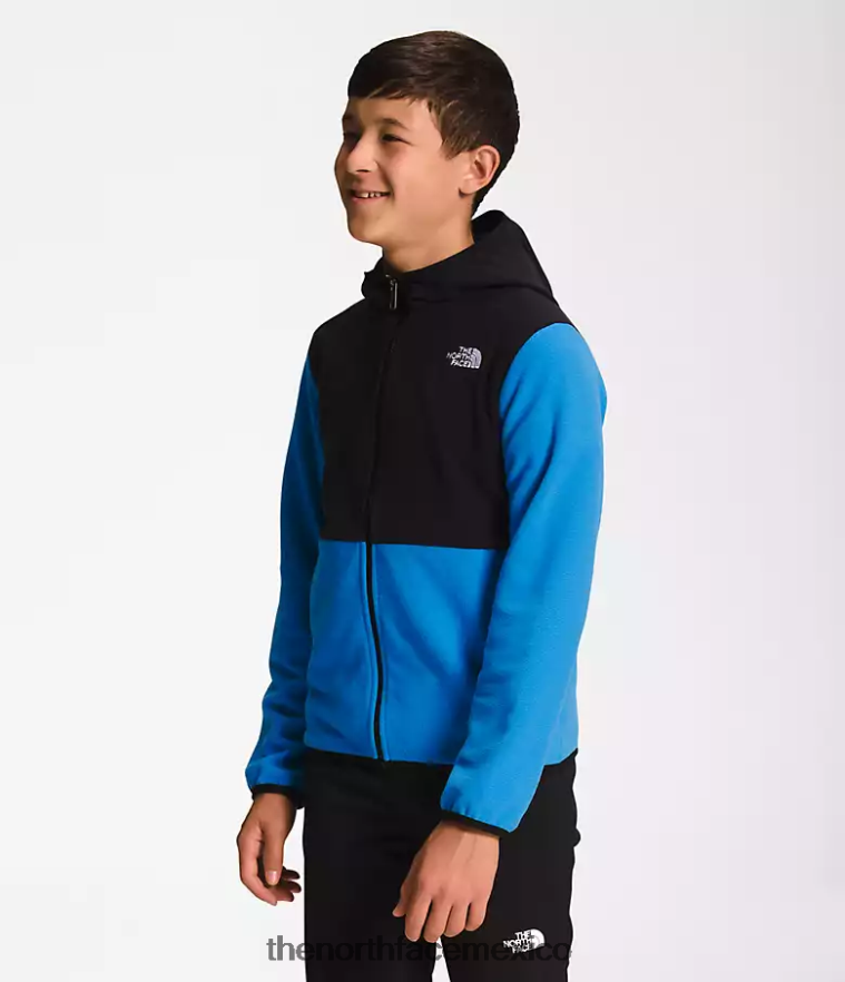 The North Face ropa NFHLJL522 azul súper sónico niños chaqueta con capucha y cierre completo Glacier - Image 3