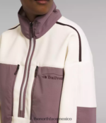 The North Face ropa NFHLJL54 blanco gardenia/gris leonado mujer trailwear fantasía ridge flash -zip - Image 4