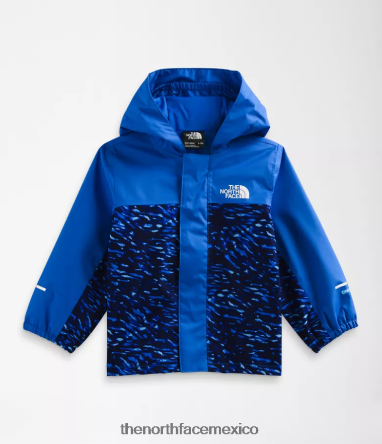 The North Face ropa NFHLJL587 estampado de camuflaje pájaro azul tnf bebé chaqueta de lluvia anora - Image 1