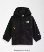 The North Face ropa NFHLJL588 tnf negro tirado logo estampado de cuadrícula bebé chaqueta de lluvia anora