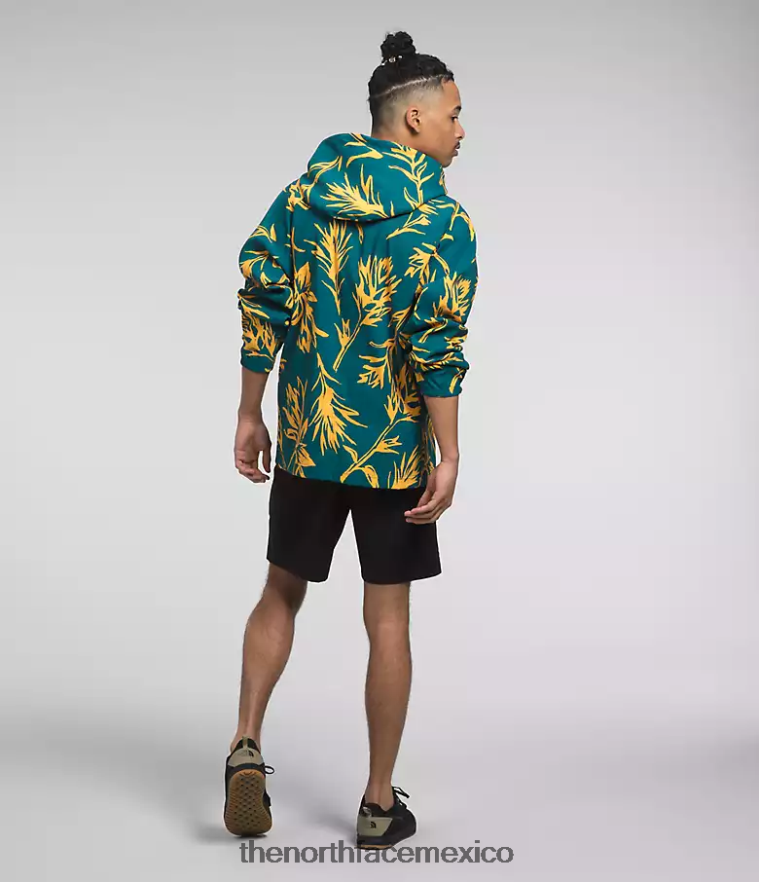 The North Face ropa NFHLJL593 estampado de pincel tropical coral azul hombres jersey clase v - Image 2