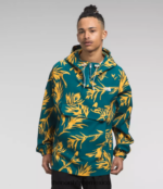 The North Face ropa NFHLJL593 estampado de pincel tropical coral azul hombres jersey clase v