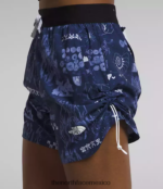 The North Face ropa NFHLJL625 estampado remix de naturaleza en azul marino de la cumbre mujer pantalones cortos trailwear okt - Image 4