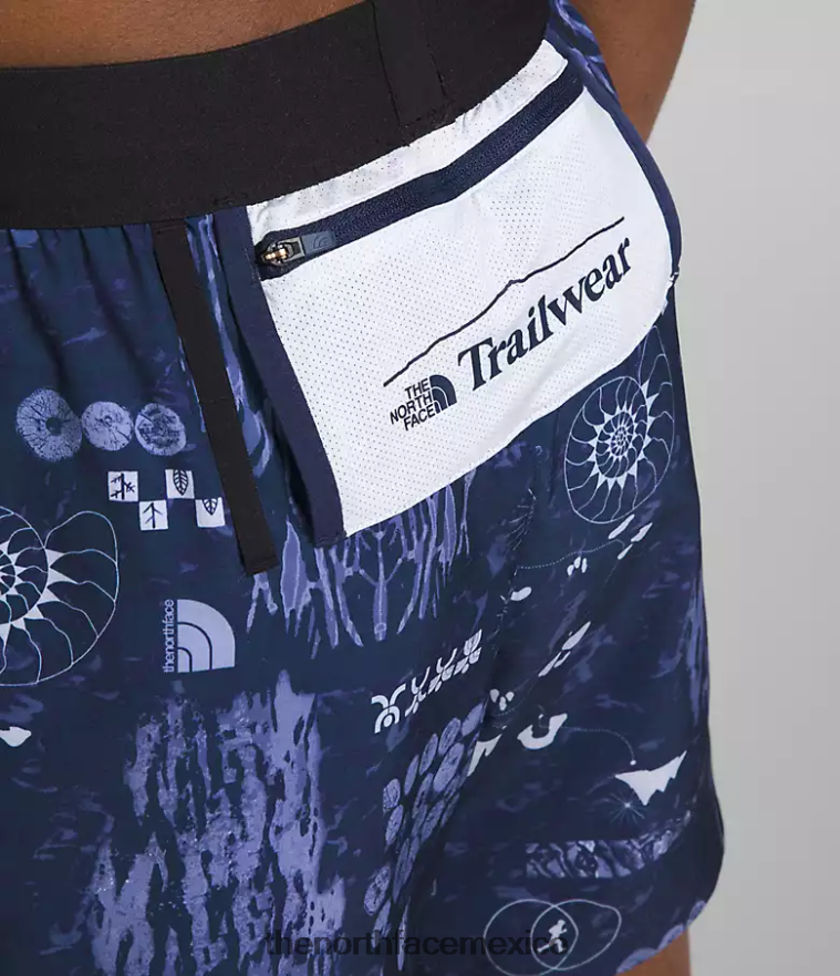 The North Face ropa NFHLJL625 estampado remix de naturaleza en azul marino de la cumbre mujer pantalones cortos trailwear okt - Image 6