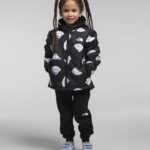 The North Face ropa NFHLJL634 Logotipo tnf negro de próxima generación estampado niños chaqueta reversible con capucha y cremallera completa mt chimbo