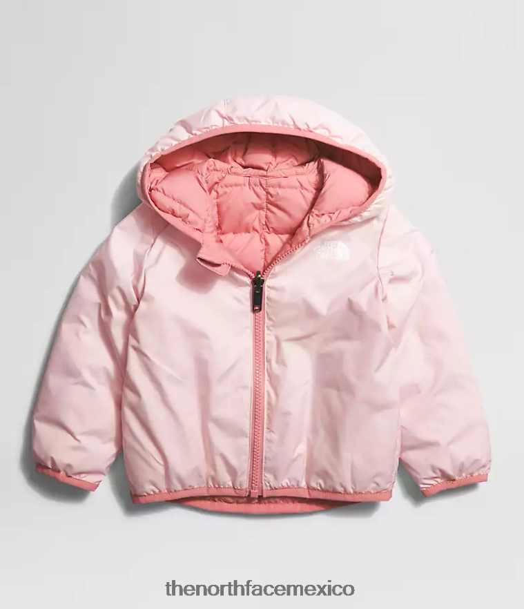 The North Face ropa NFHLJL637 rosa sombría bebé chamarra reversible con capucha y termobola - Image 3