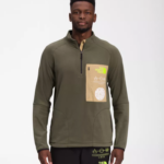 The North Face ropa NFHLJL651 nuevo verde topo/piedra caqui/tnf negro hombres trailwear fantasía cresta -cremallera