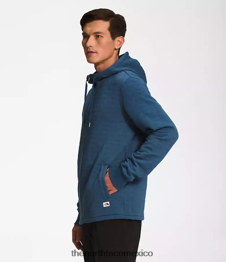 The North Face ropa NFHLJL652 brezo blanco azul sombreado hombres sudadera con capucha y cierre completo, acolchada y con visera larga - Image 3