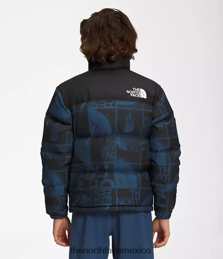 The North Face ropa NFHLJL686 tinte en aerosol azul sombreado niños chaqueta nuptse retro estampada 1996 - Image 2