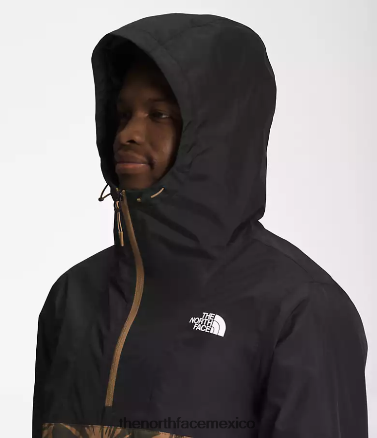 The North Face ropa NFHLJL700 Impresión de pincel tnf negro/marrón utilitario hombres anorak anorak - Image 4