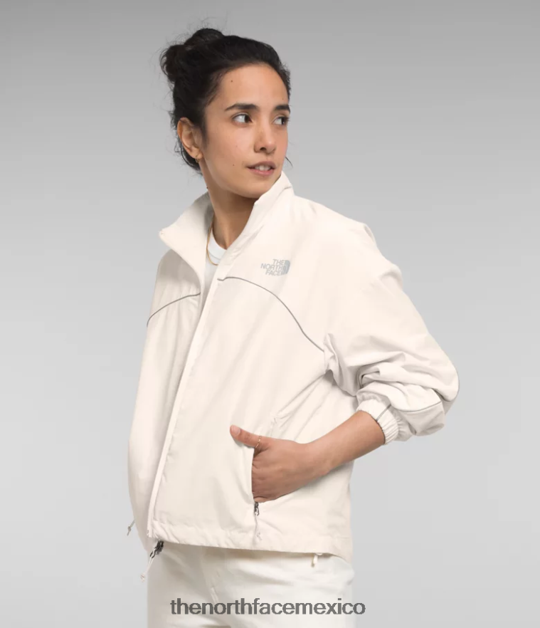 The North Face ropa NFHLJL732 gardenia blanca mujer chaqueta cortavientos con ribetes tek - Image 1