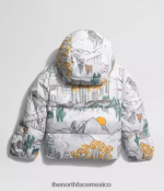 The North Face ropa NFHLJL766 tnf blanco como un estampado de lobo bebé chaqueta con capucha North Down - Image 2