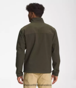 The North Face ropa NFHLJL772 nuevo gris topo verde oscuro jaspeado hombres chaqueta biónica apex - Image 2