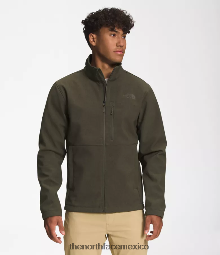 The North Face ropa NFHLJL772 nuevo gris topo verde oscuro jaspeado hombres chaqueta biónica apex - Image 1
