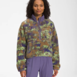 The North Face ropa NFHLJL806 estampado camp punteado en marrón utilitario mujer jersey de pelo extremo