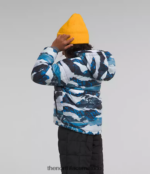 The North Face ropa NFHLJL80 estampado de travesía de montaña azul óptico niños chaqueta reversible con capucha y cremallera completa mt chimbo - Image 2