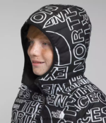 The North Face ropa NFHLJL817 tnf negro tnf marcador logo estampado niños chaqueta reversible con capucha y plumón norte - Image 4
