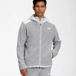 The North Face ropa NFHLJL831 gris fusión/gris estaño hombres chaqueta con capucha alpine polartec 200 con cremallera completa