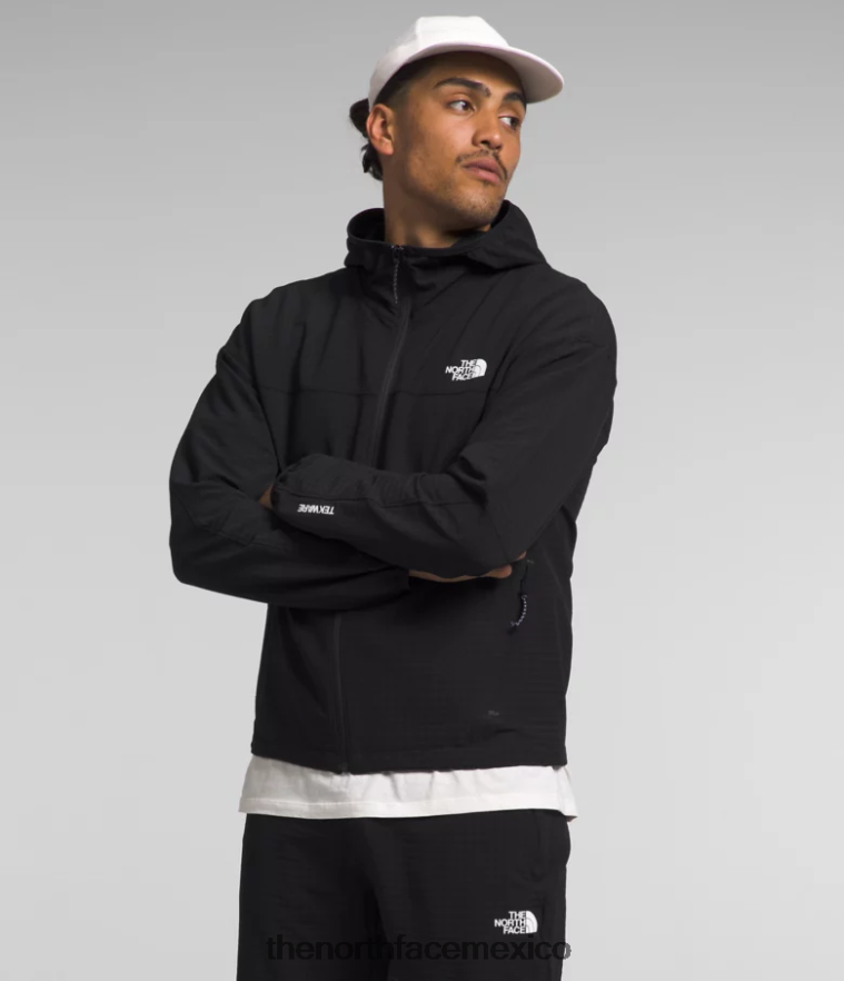 The North Face ropa NFHLJL833 negro hombres sudadera con capucha tekware grid - Image 1