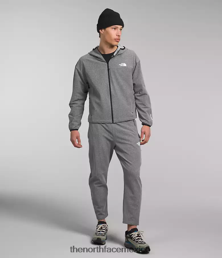 The North Face ropa NFHLJL834 tnf gris medio jaspeado hombres sudadera con capucha tekware grid - Image 2