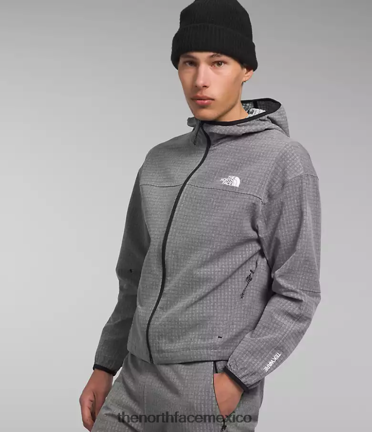 The North Face ropa NFHLJL834 tnf gris medio jaspeado hombres sudadera con capucha tekware grid - Image 4
