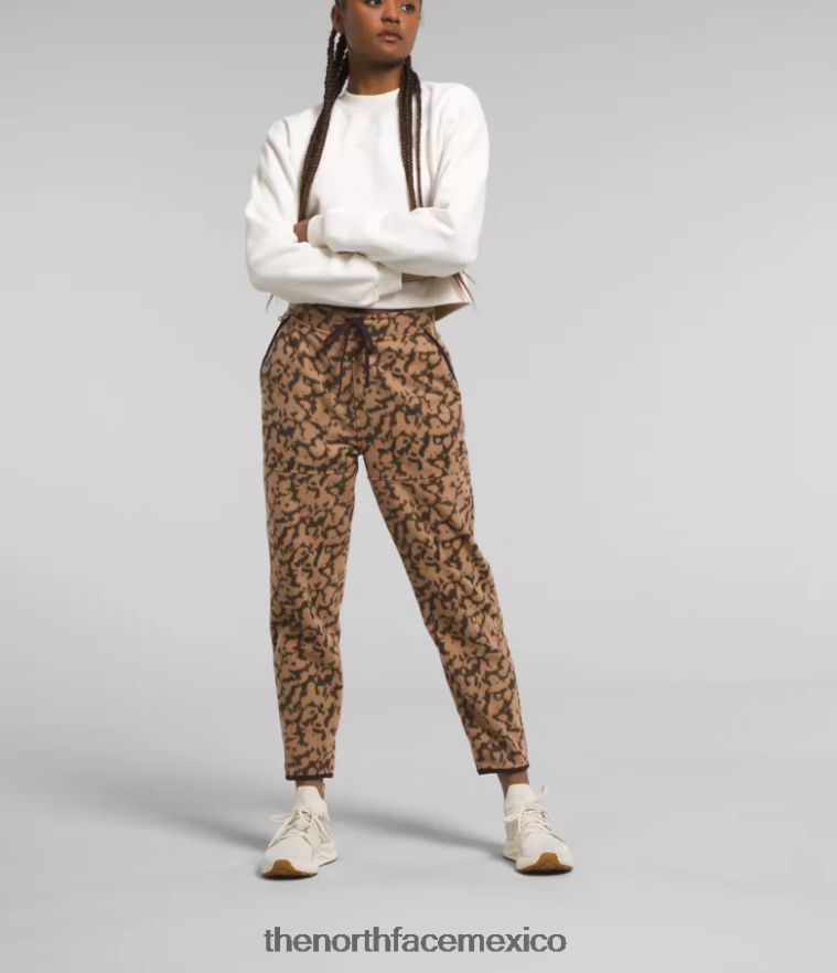 The North Face ropa NFHLJL844 estampado de tinte gráfico de mantequilla de almendras mujer pantalones alpinos polartec 100 - Image 1