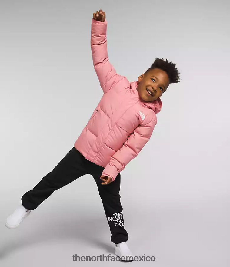 The North Face ropa NFHLJL862 rosa sombría niños chaqueta con capucha North Down - Image 2