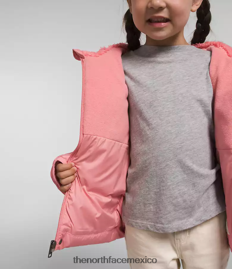 The North Face ropa NFHLJL862 rosa sombría niños chaqueta con capucha North Down - Image 4