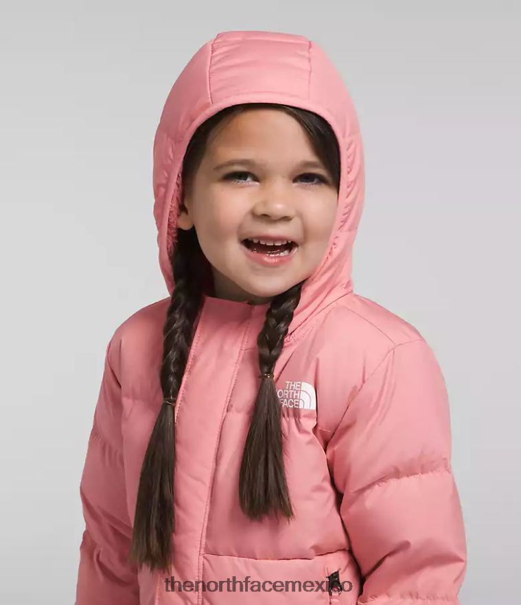 The North Face ropa NFHLJL862 rosa sombría niños chaqueta con capucha North Down - Image 5