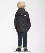 The North Face ropa NFHLJL90 tnf negro tirado logo estampado de cuadrícula niños chaqueta de lluvia anora - Image 2