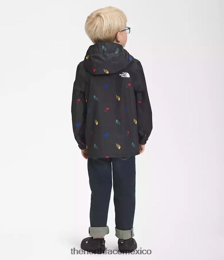 The North Face ropa NFHLJL90 tnf negro tirado logo estampado de cuadrícula niños chaqueta de lluvia anora - Image 2