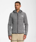 The North Face ropa NFHLJL922 tnf gris medio jaspeado hombres sudadera con capucha de canyonlands