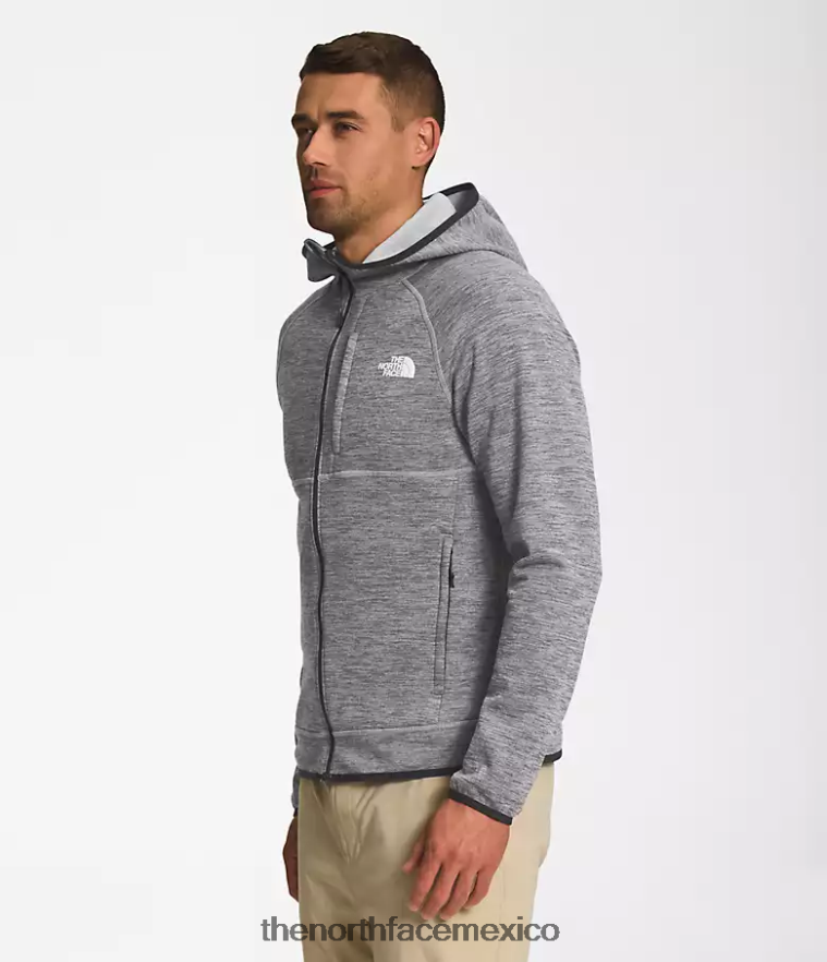 The North Face ropa NFHLJL922 tnf gris medio jaspeado hombres sudadera con capucha de canyonlands - Image 3