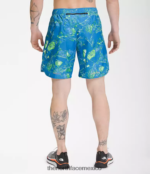 The North Face ropa NFHLJL958 impresión de suelo super sonic blue Valley hombres pantalones cortos para correr sin límites - Image 2